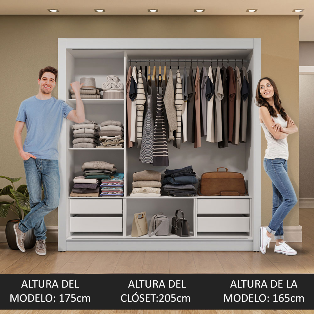 Ropero Closet Madesa 3 Puertas BM 02