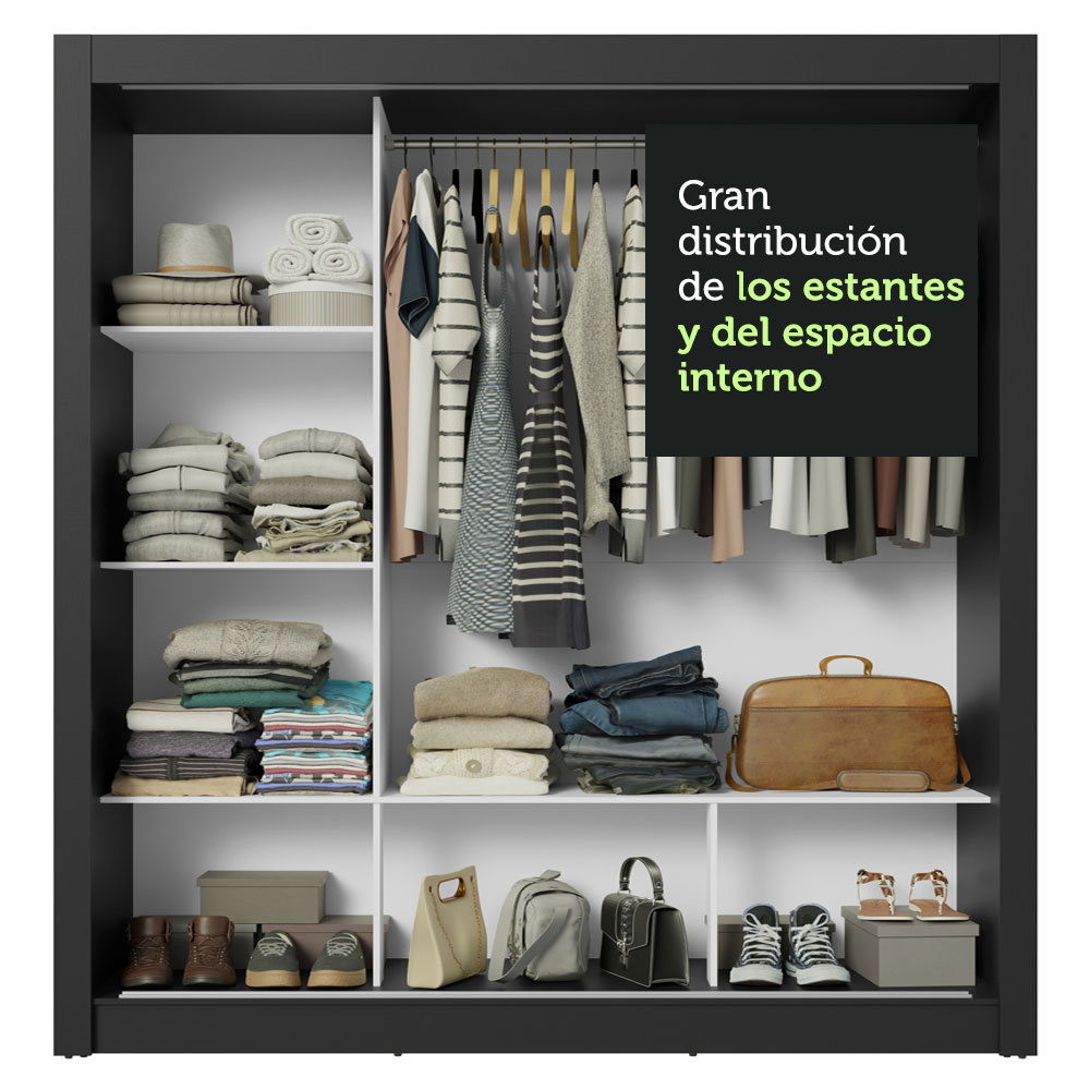 Ropero Closet Madesa 3 Puertas NB 04