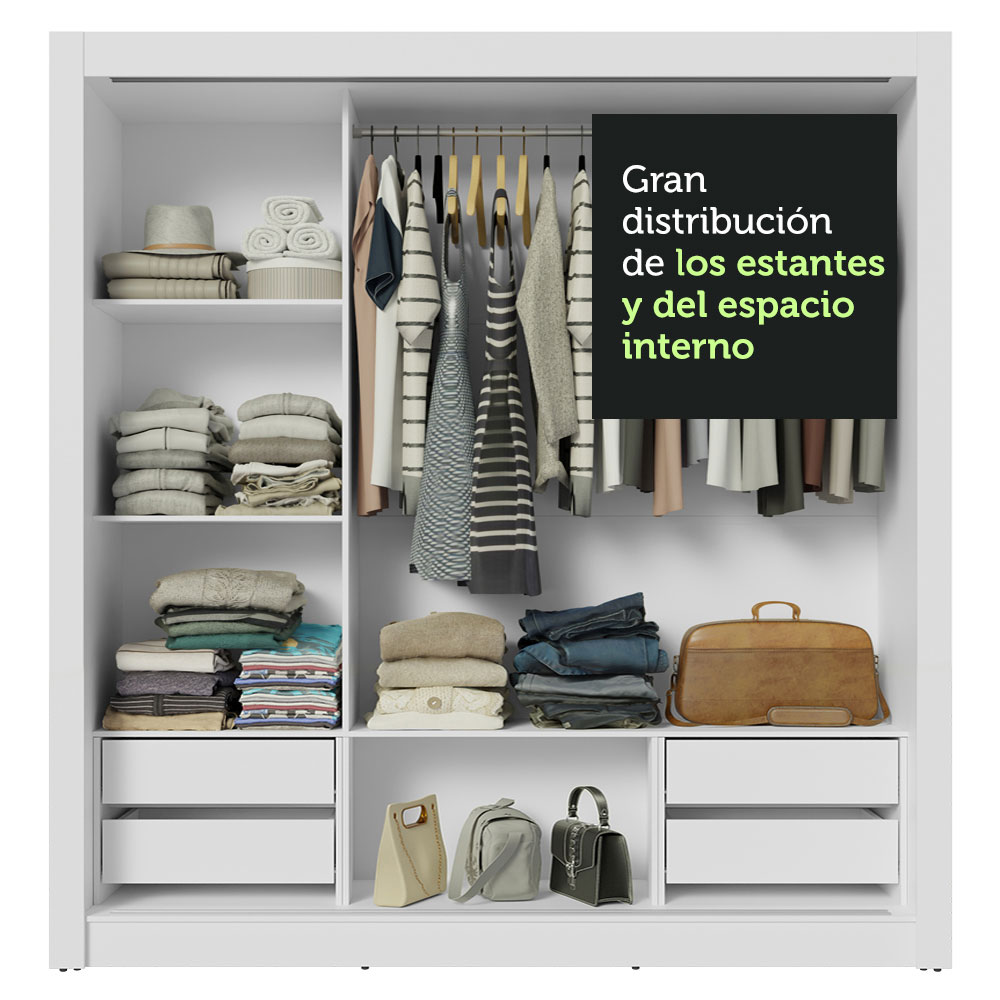Ropero Closet Madesa 3 Puertas BM 02