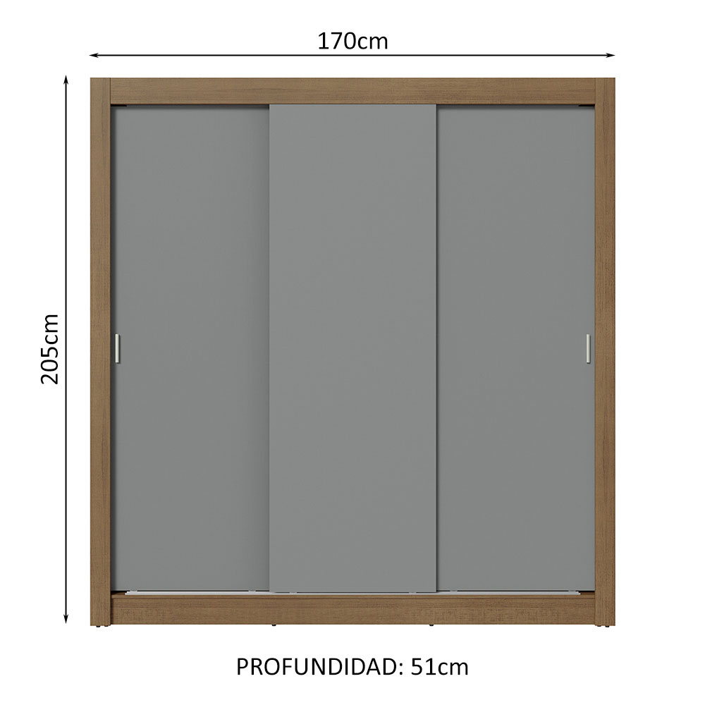 Ropero Closet Madesa 3 Puertas MG