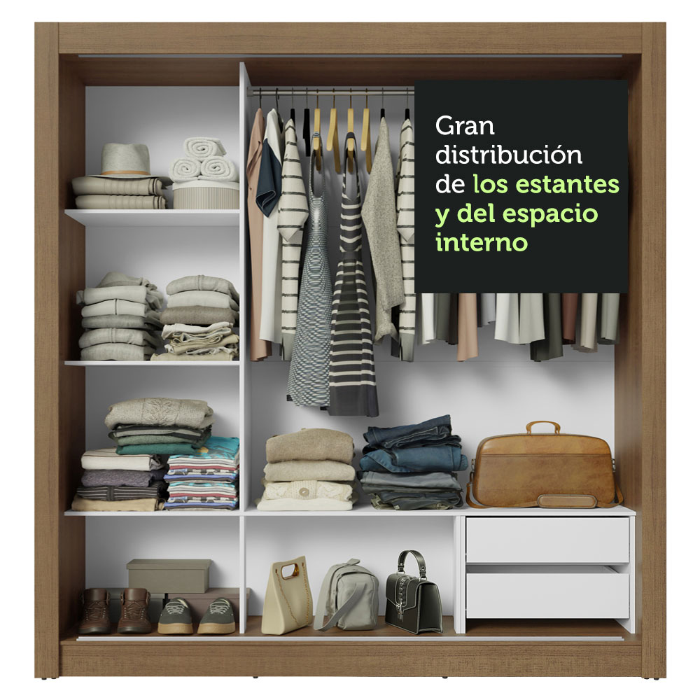 Ropero Closet Madesa 3 Puertas MG 01