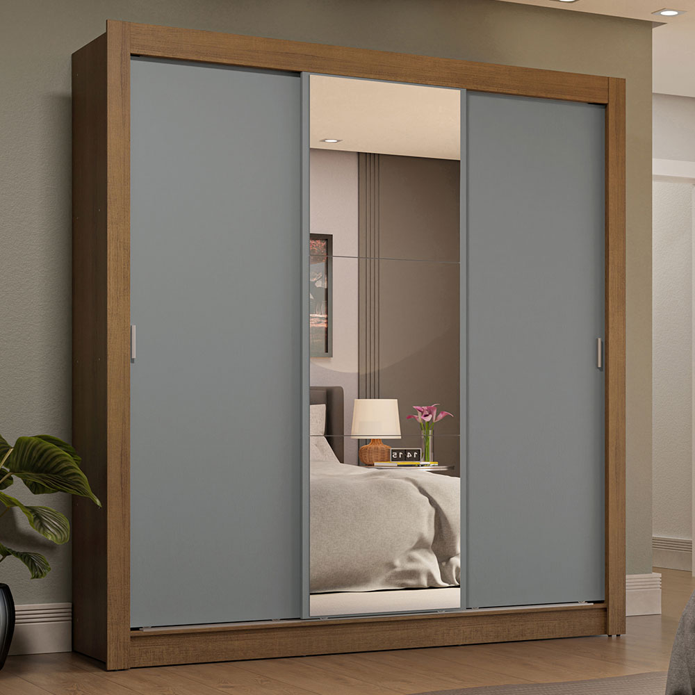 Ropero Closet Madesa 3 Puertas 1 Espejo MG 02