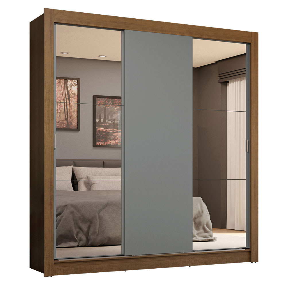 Ropero Closet Madesa 3 Puertas 2 Espejos MG 02