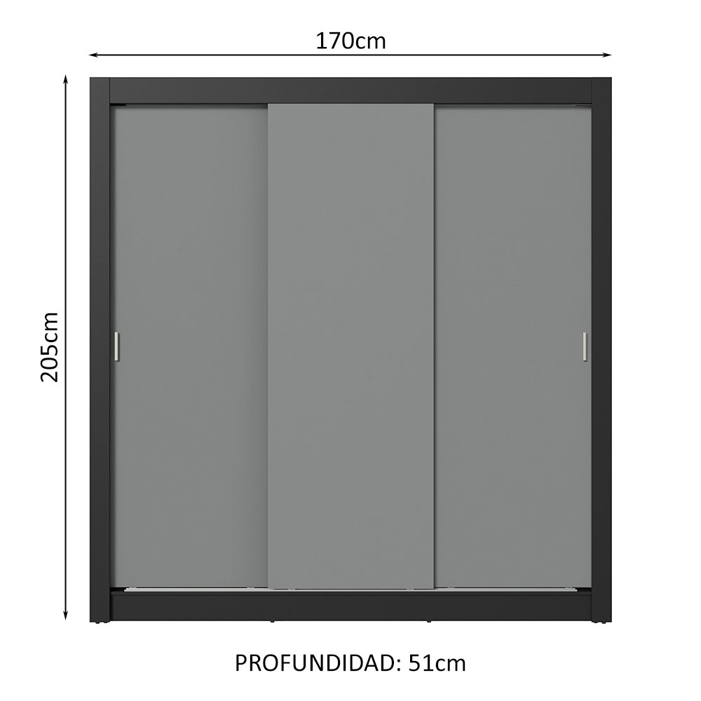 Ropero Closet Madesa 3 Puertas NG
