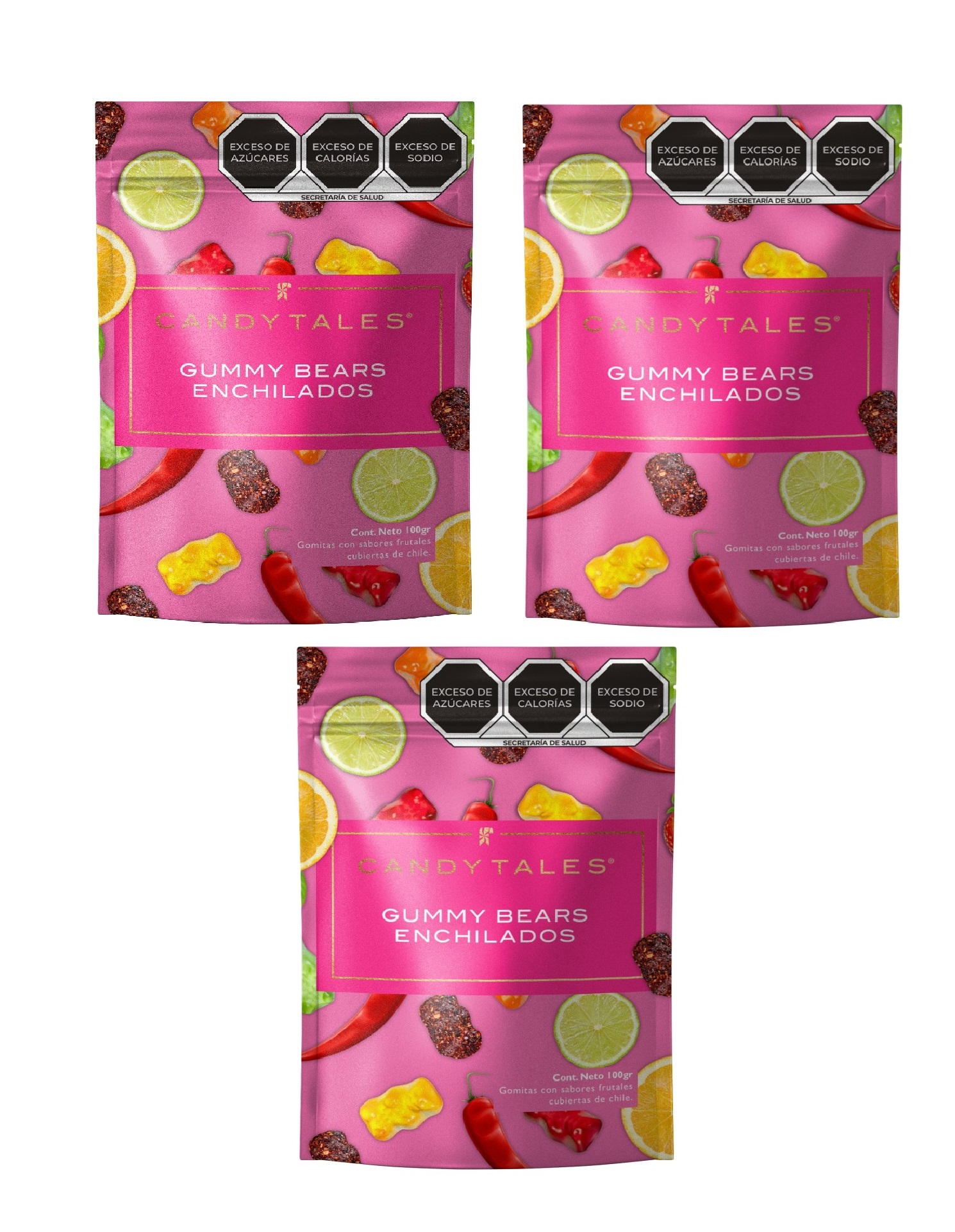 Candy Tales Gummy Bears Enchilados 100 gr c/u - 3 Pz