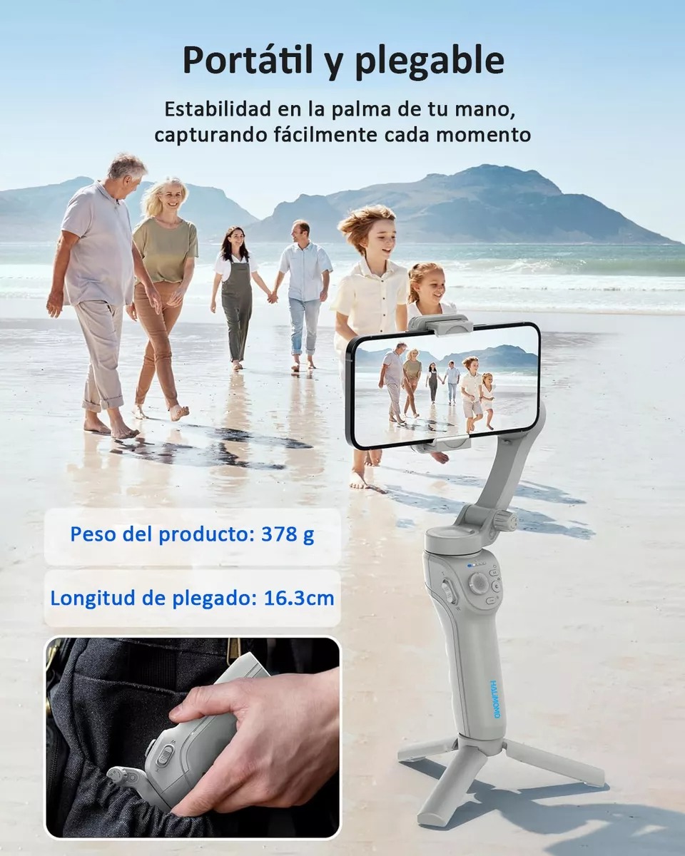 Estabilizador Gimbal Para Celular En 3 Ejes Plegable 