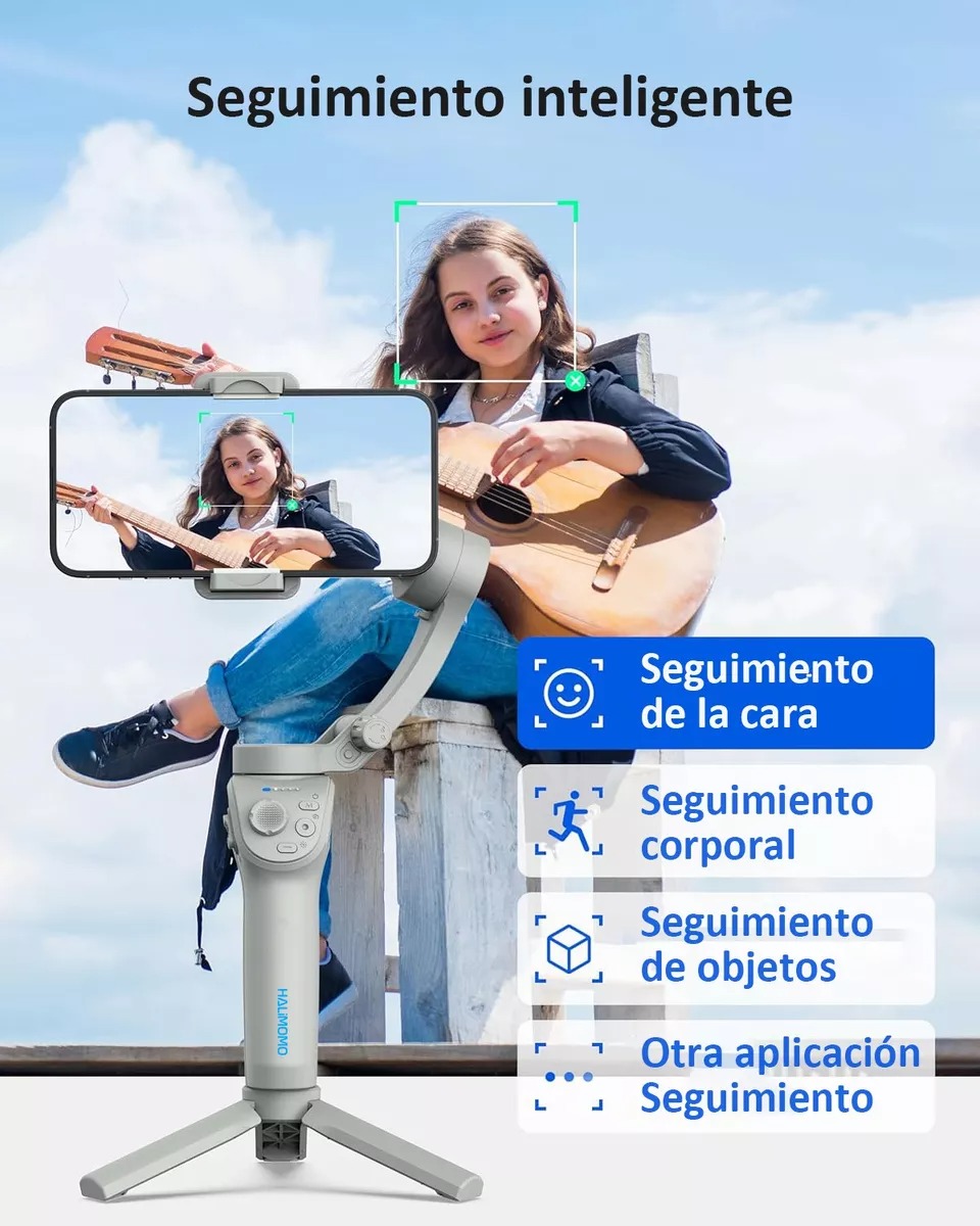 Estabilizador Gimbal Para Celular En 3 Ejes Plegable 