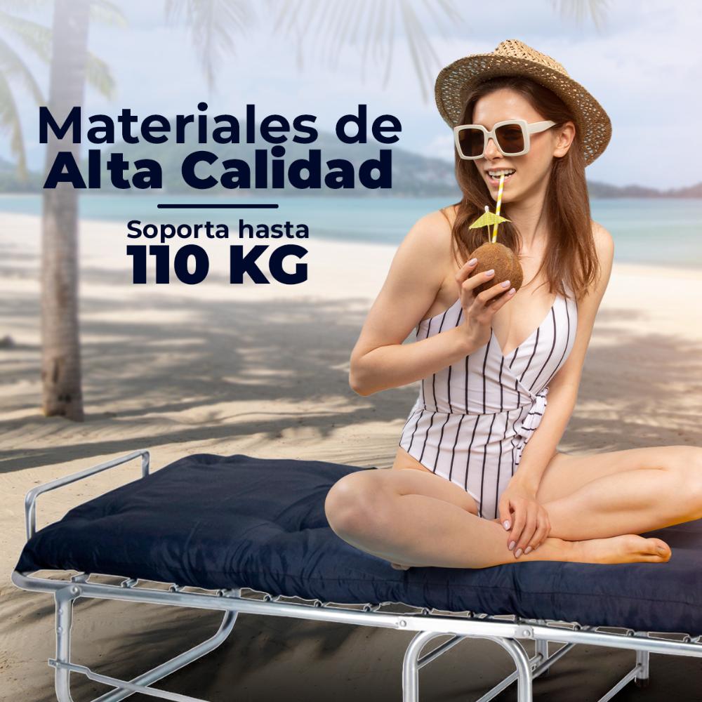 Catre Plegable Malla Metalica Colchoneta Algodón Camping Jaco.