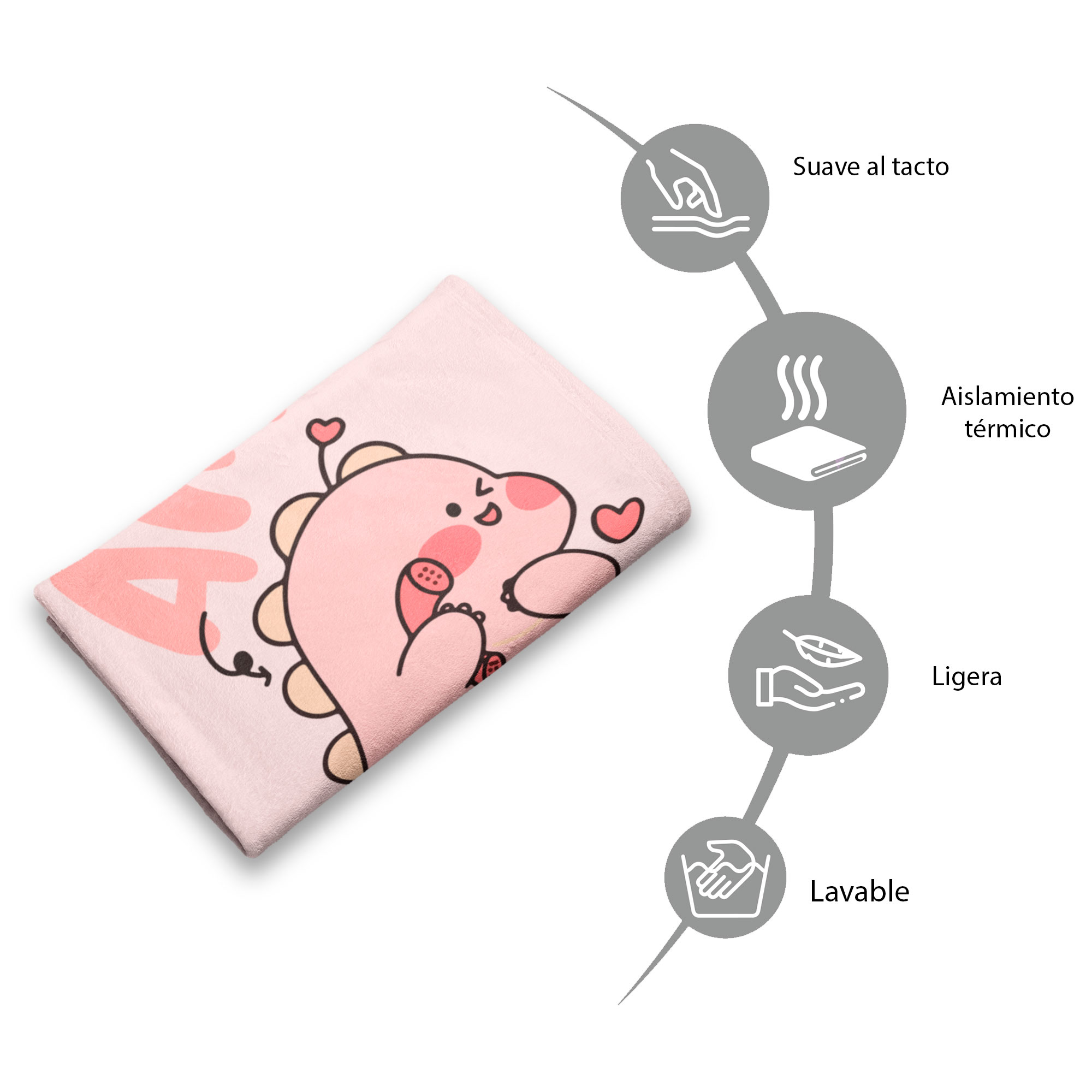 Cobija Manta Frazada Diseño De Dinosaurio Amor Pareja Rosa Ultra Suave Y Ligera Alta Calidad.