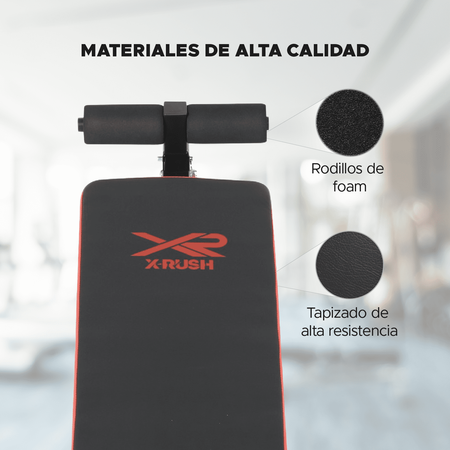 Banca Para Abdominales X-RUSH Ajustable Gimnasio en Casa