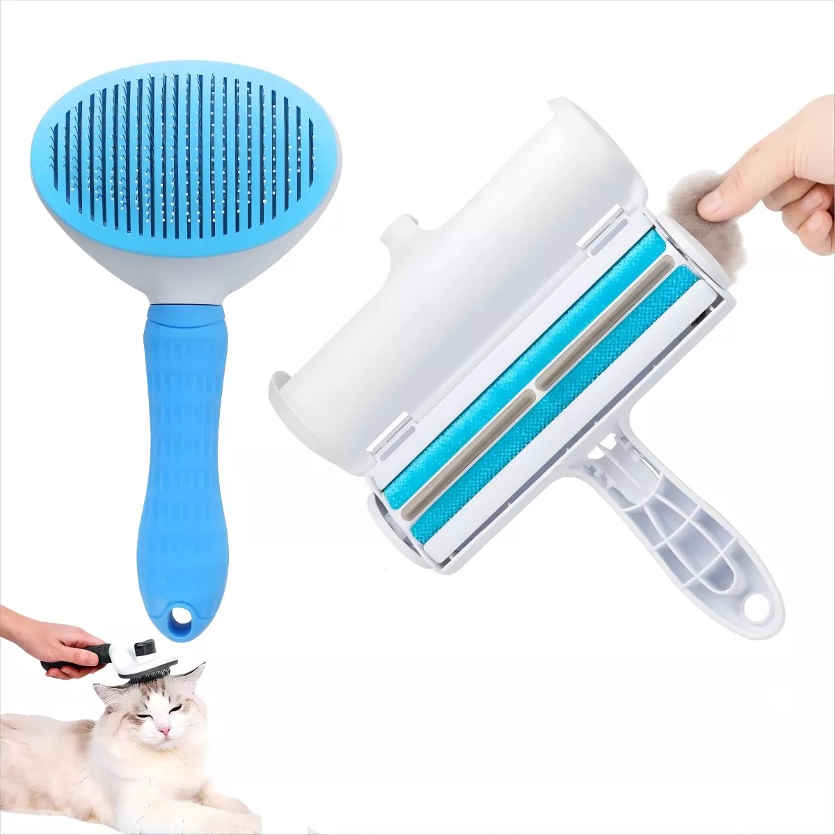 Cepillo Para Gatos/perros+rodillo Para Quitar Mascotas Pelos