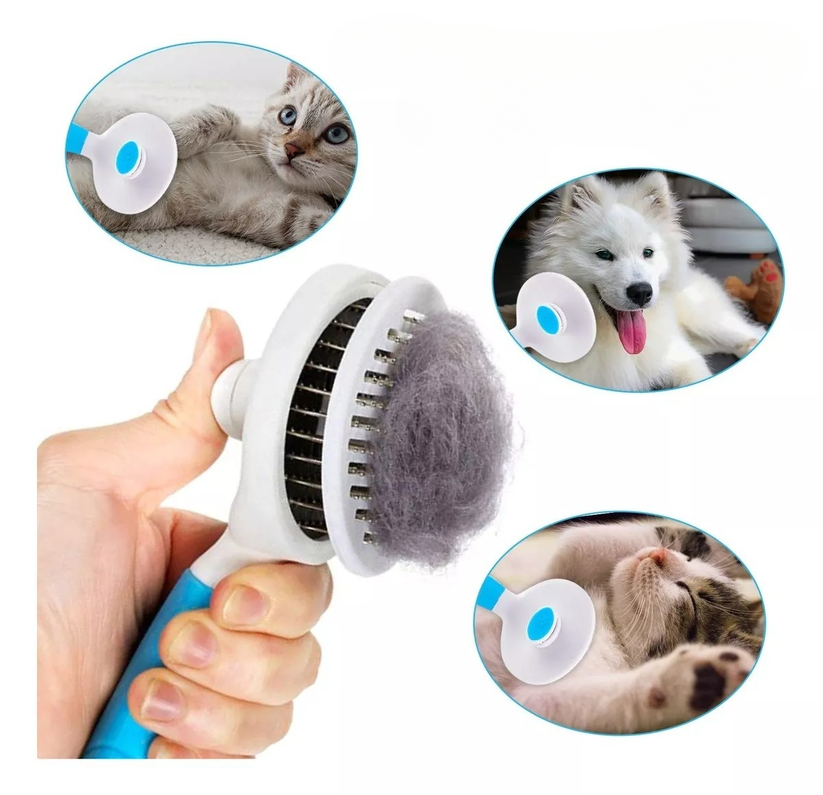 Cepillo Para Gatos/perros+rodillo Para Quitar Mascotas Pelos