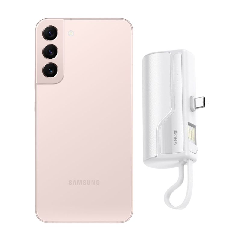 Galaxy S22 128GB Rosa Reacondicionado Grado A + Mini Power Bank
