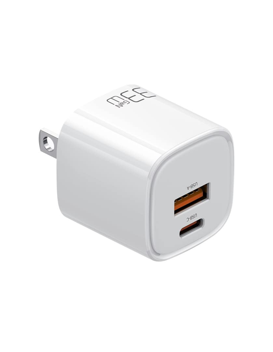 Mini Cubo De Carga Rápida Usb Y Pd De 33w Blanco