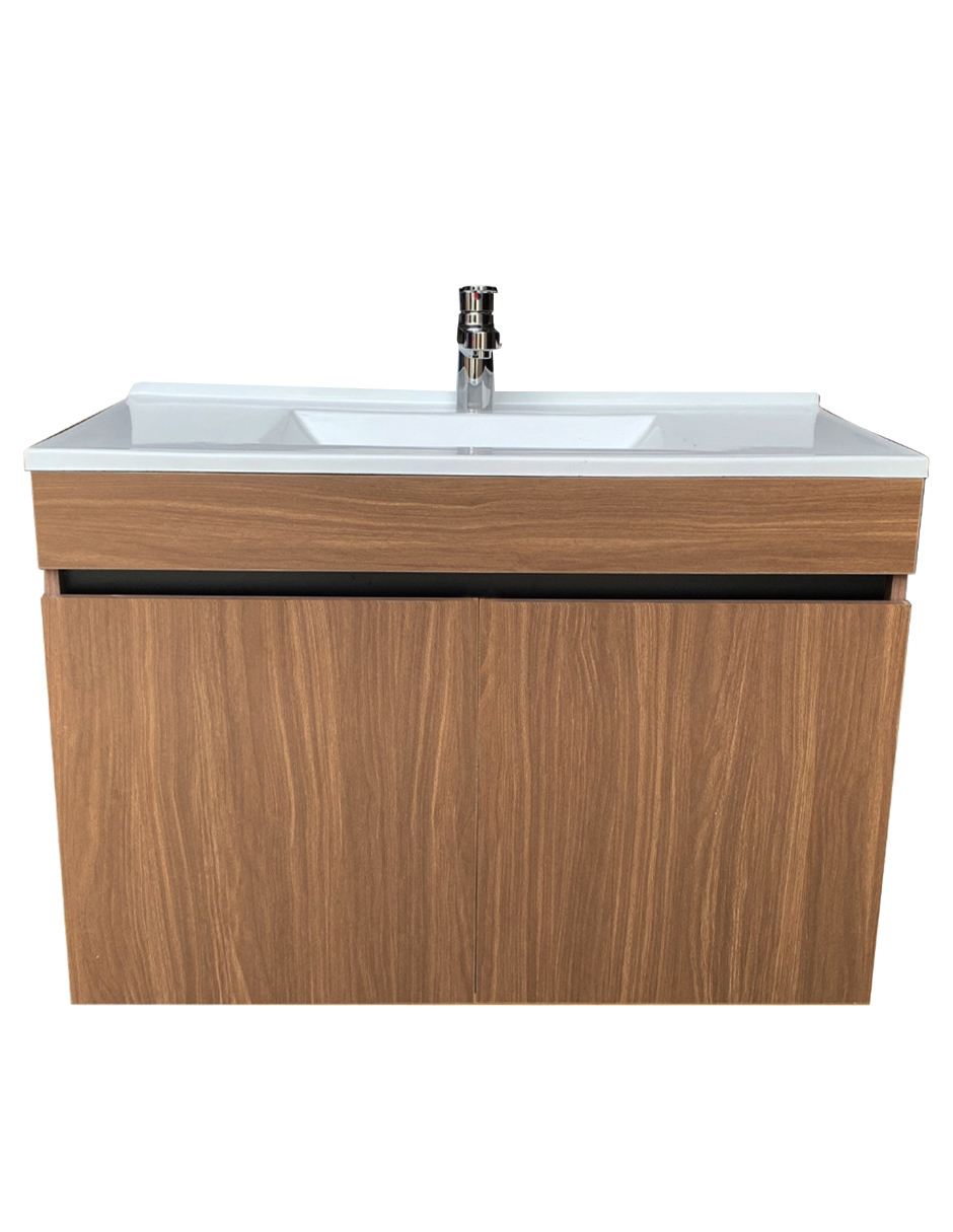 Gabinete De Baño Con Lavabo VINVENT Con Espejo Y Lampara