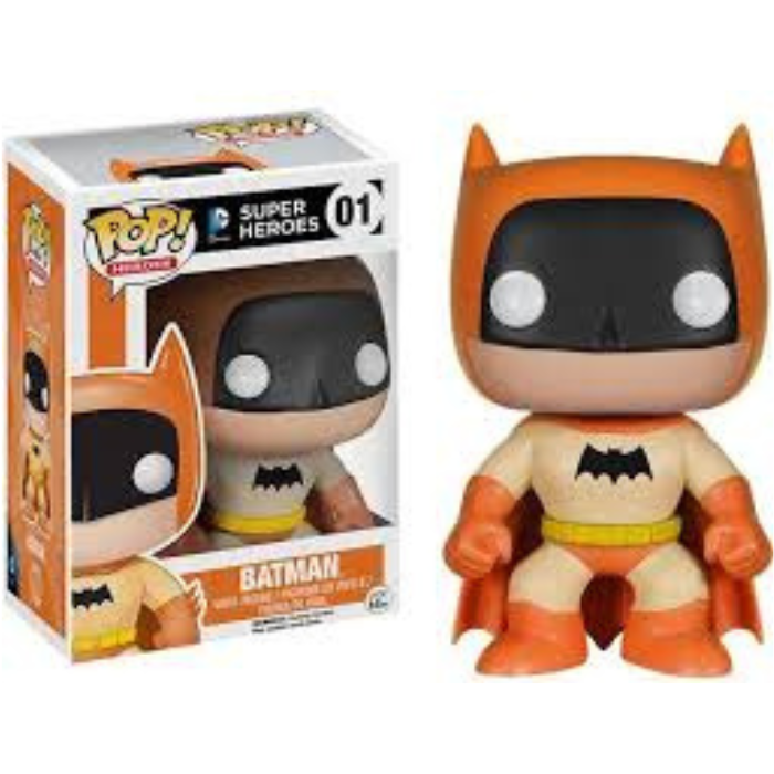 Funko Pop DC Super Heroes Orange Batman #01 Entertainment Earth With Protector