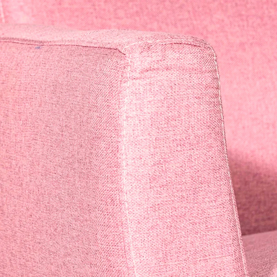 Sillón Individual con Tapizado Color Rosa. Estructura de Madera Sólida
