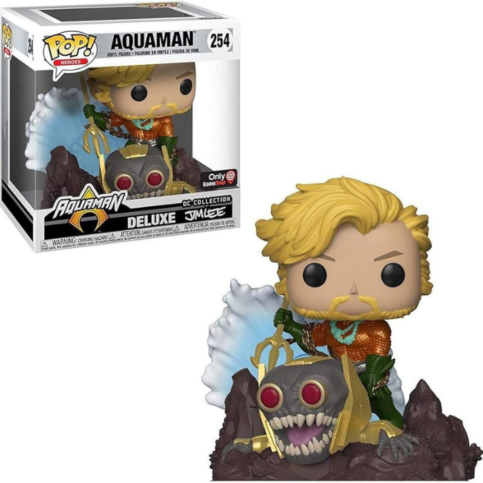 Funko Pop Deluxe Heroes #254 Aquaman (Jim Lee DC Collection) GameStop Exclusive