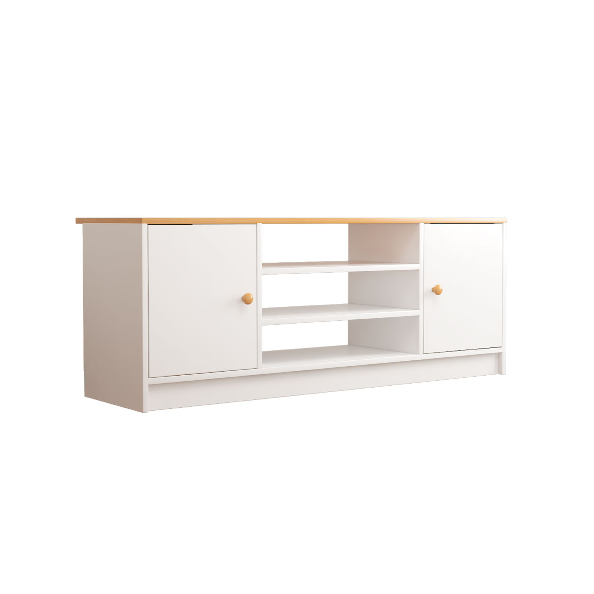 Mueble para Tv  Centro de entretenimiento de Madera Blanco 