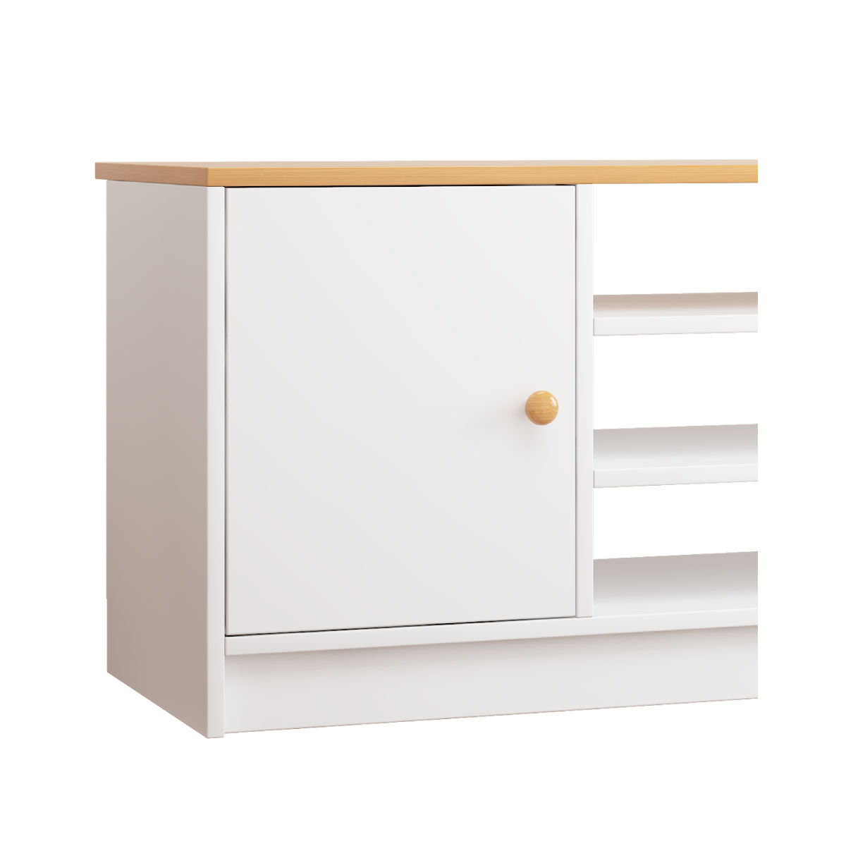 Mueble para Tv  Centro de entretenimiento de Madera Blanco 