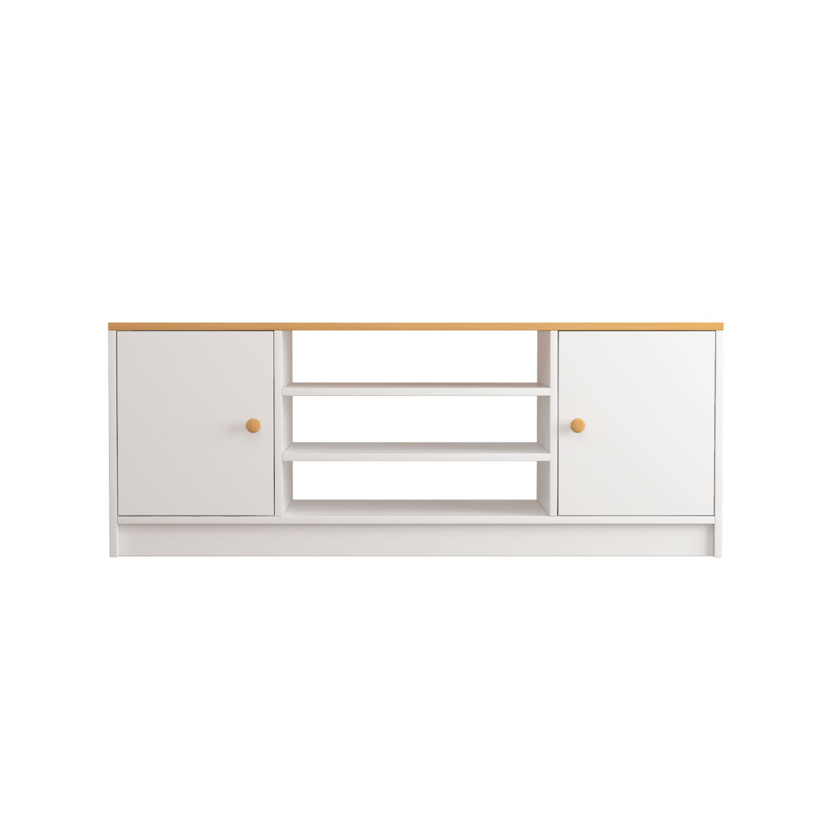 Mueble para Tv  Centro de entretenimiento de Madera Blanco 