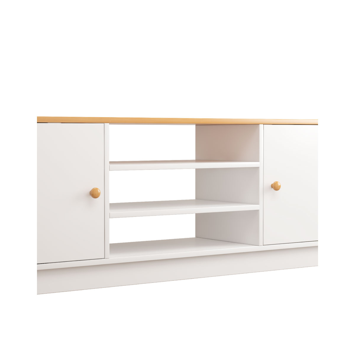 Mueble para Tv  Centro de entretenimiento de Madera Blanco 