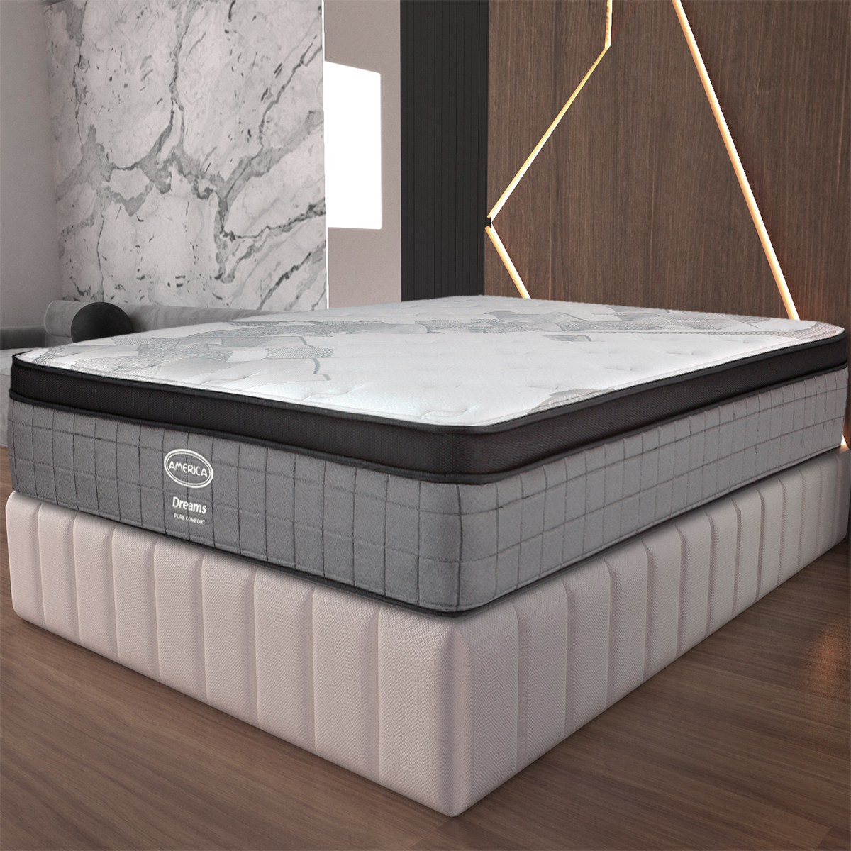 Colchon Individual America Dreams Colchoneta Extra Confort Descanso Premium