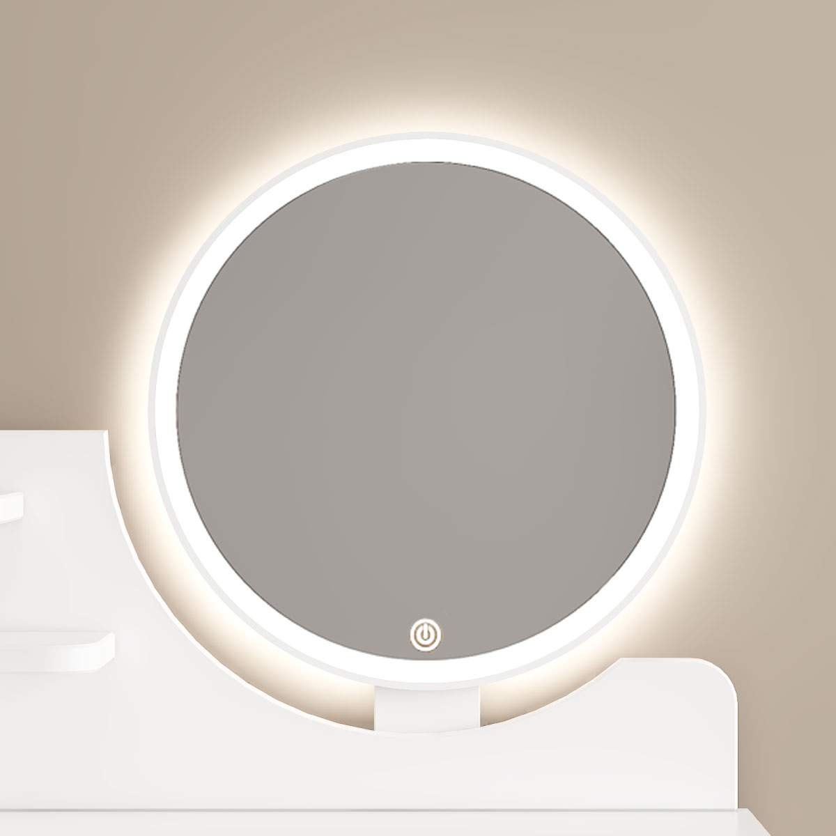 Buro Tocador Espejo Con Foco Comoda Minimalista Recamara