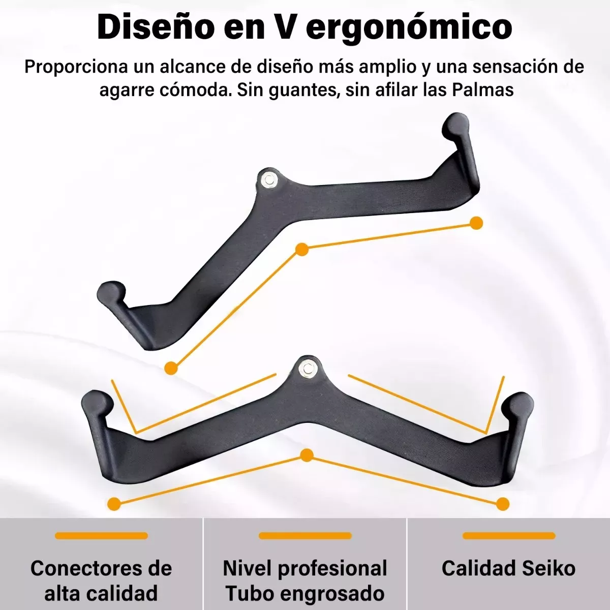 Kit Agarre Jalon Remo Grip Polea Espalda Ejercicio Gym 5 Pcs