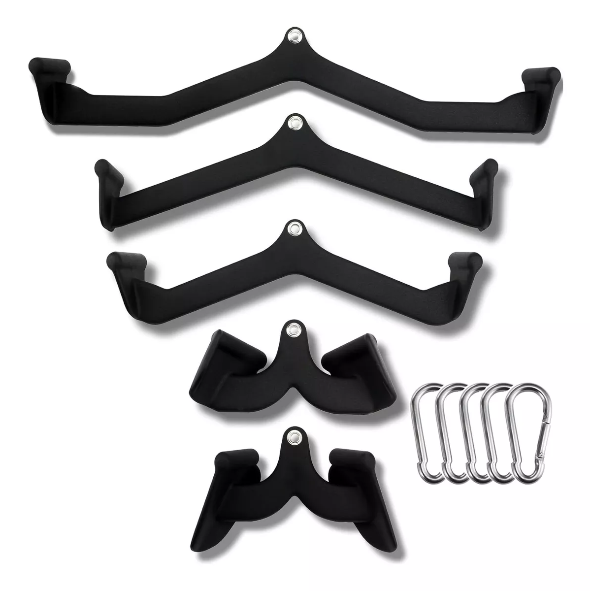 Kit Agarre Jalon Remo Grip Polea Espalda Ejercicio Gym 5 Pcs