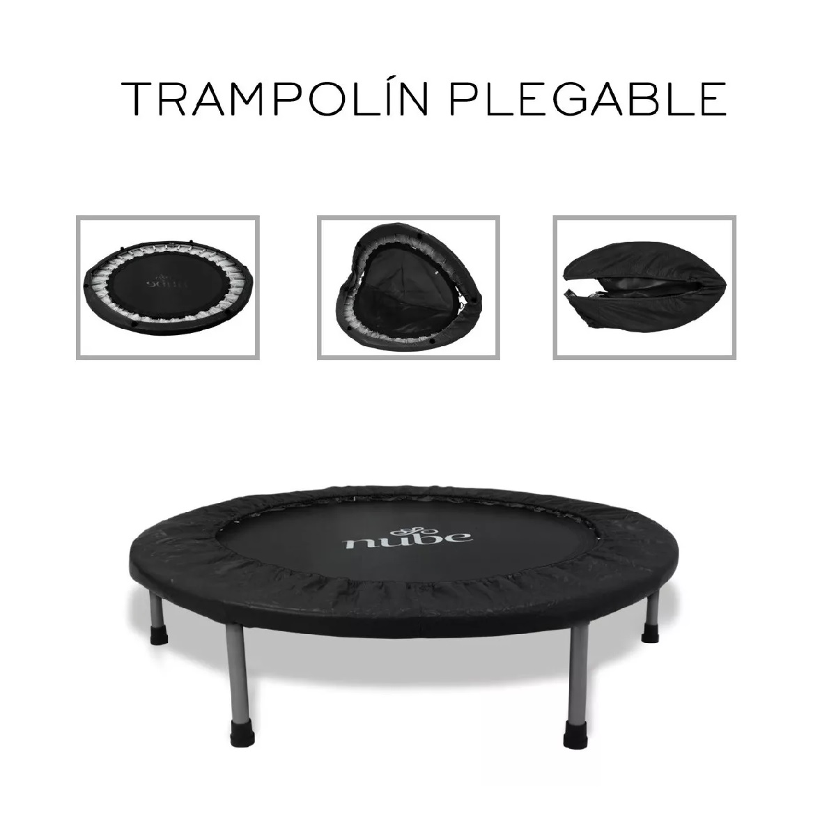 Trampolín Brincolín Para Aeróbicos Fitness Jumping Ejercicio Negro