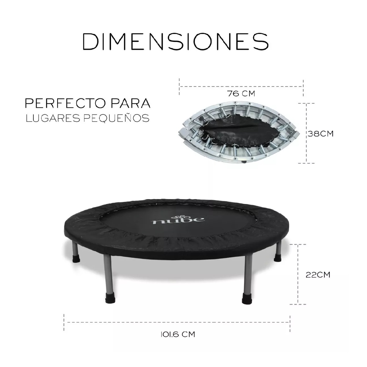Trampolín Brincolín Para Aeróbicos Fitness Jumping Ejercicio Negro
