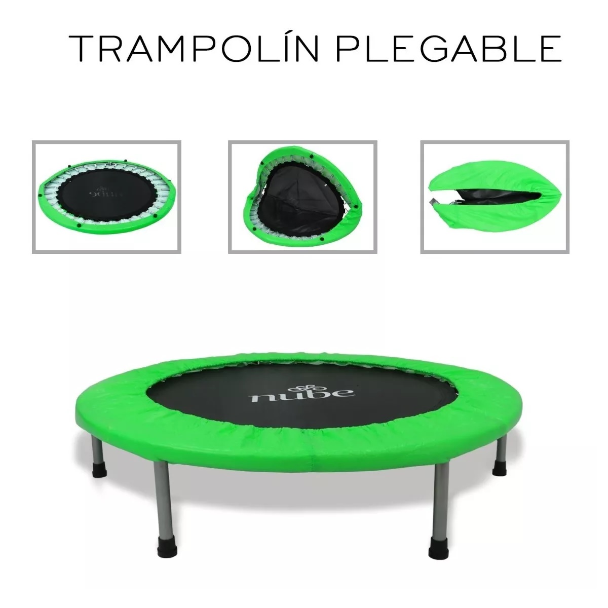 Trampolín Brincolín Para Aeróbicos Fitness Jumping Ejercicio Verde
