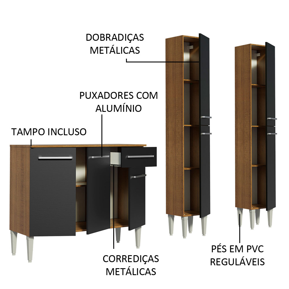 Cocina Integral Completa Modular Madesa Emilly Front MN 02