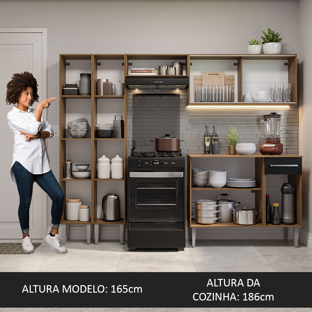 Cocina Integral Completa Modular Madesa Emilly 229cm MN 05