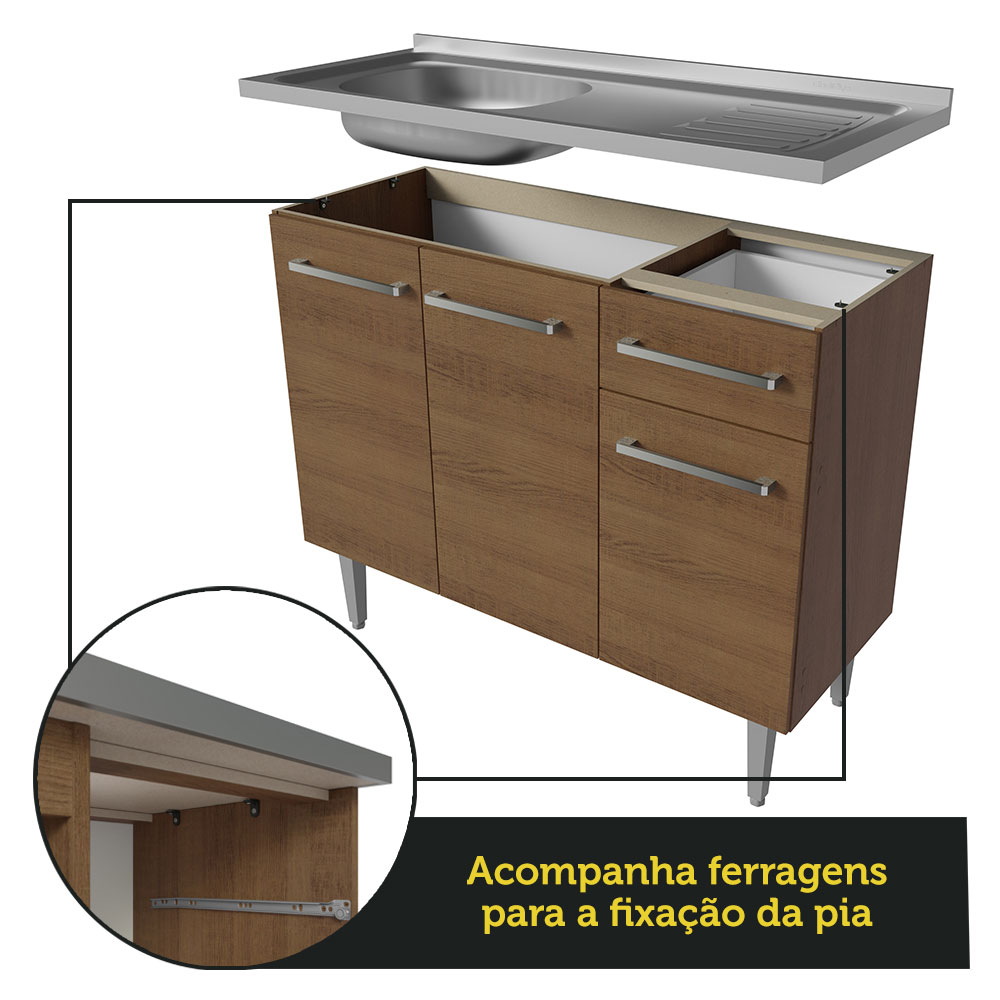 Cocina Integral Completa Modular Madesa Emilly Con Tarja MM 09