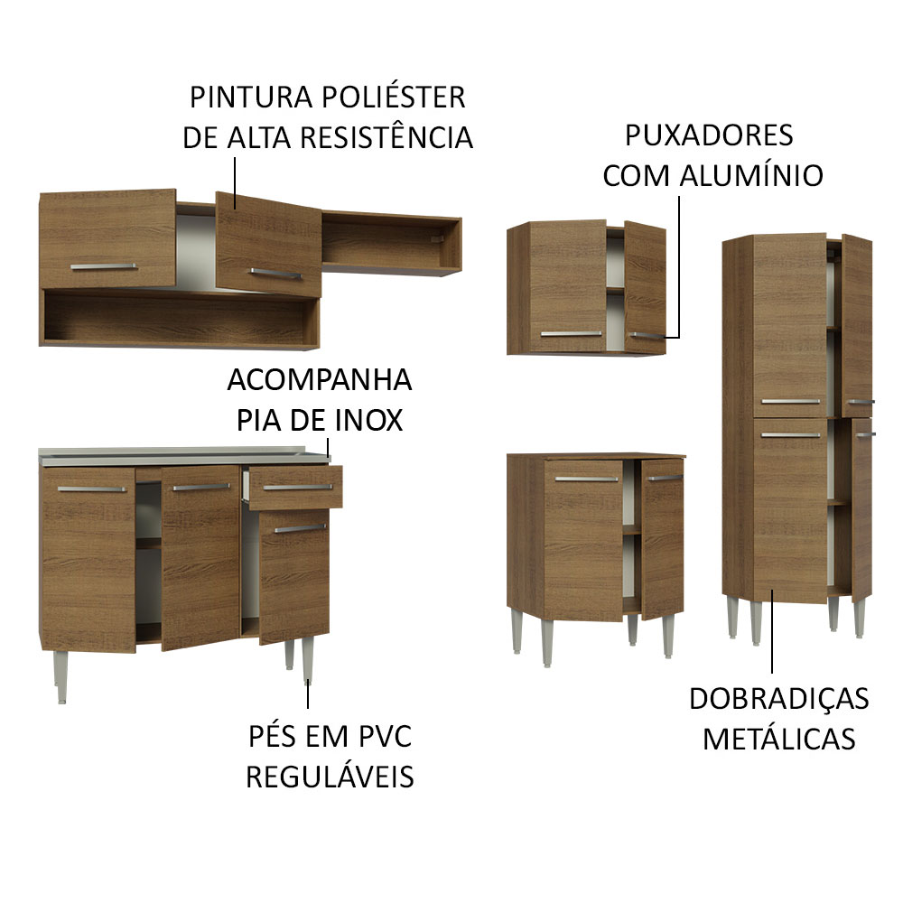 Cocina Integral Completa Modular Madesa Emilly Con Tarja MM 09