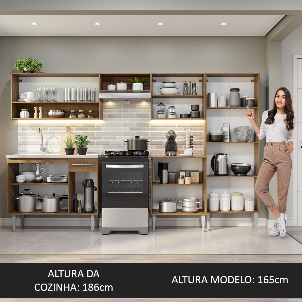 Cocina Integral Completa Modular Madesa Emilly Con Tarja MBM