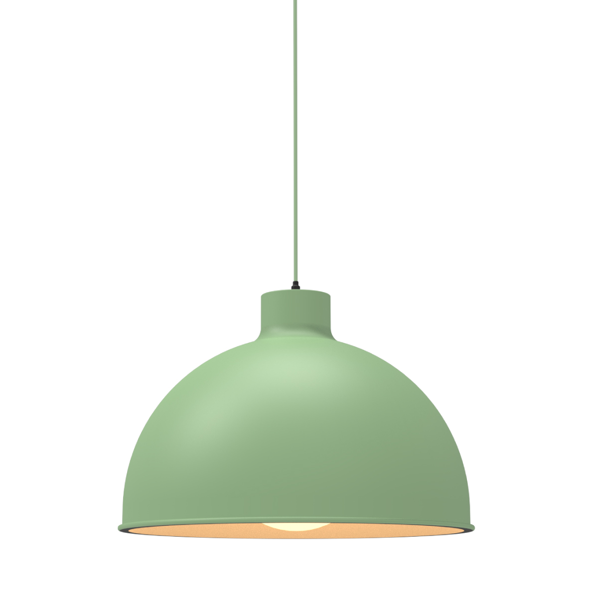 Lámpara Colgante Ilios Innova 117b Color Verde Semiesférica