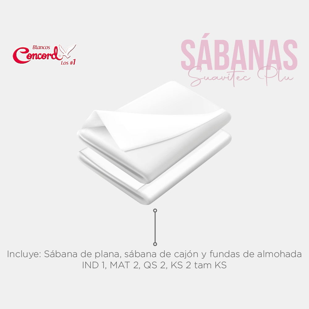 Juego Sábanas Suavitec Plus Rosa King Size Concord