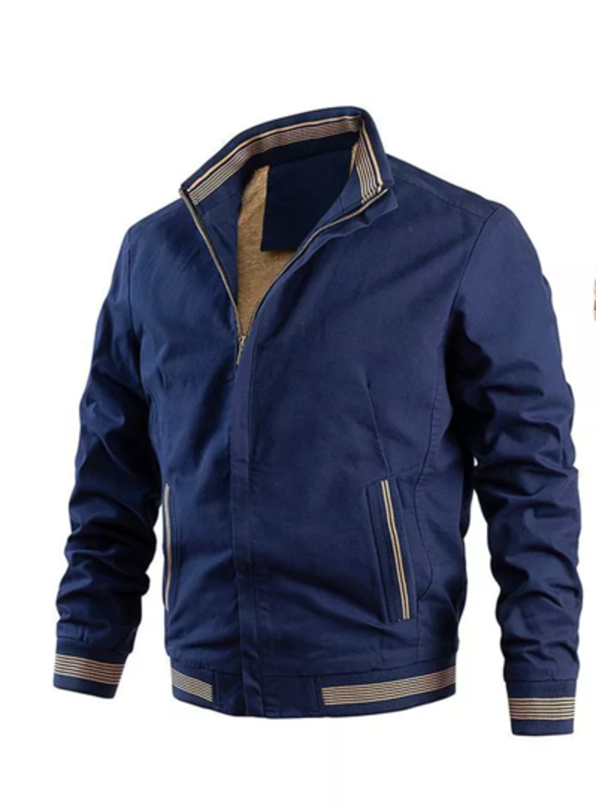 Chamarra Con Forro De Felpa Termica Para Hombre Casual