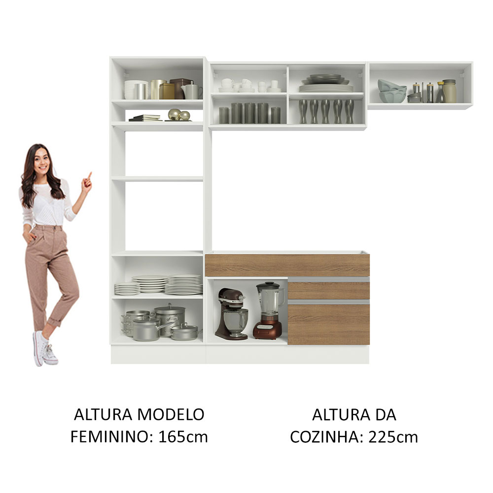 Cocina Integral Completa Modular Madesa Glamy 270cm BM 11