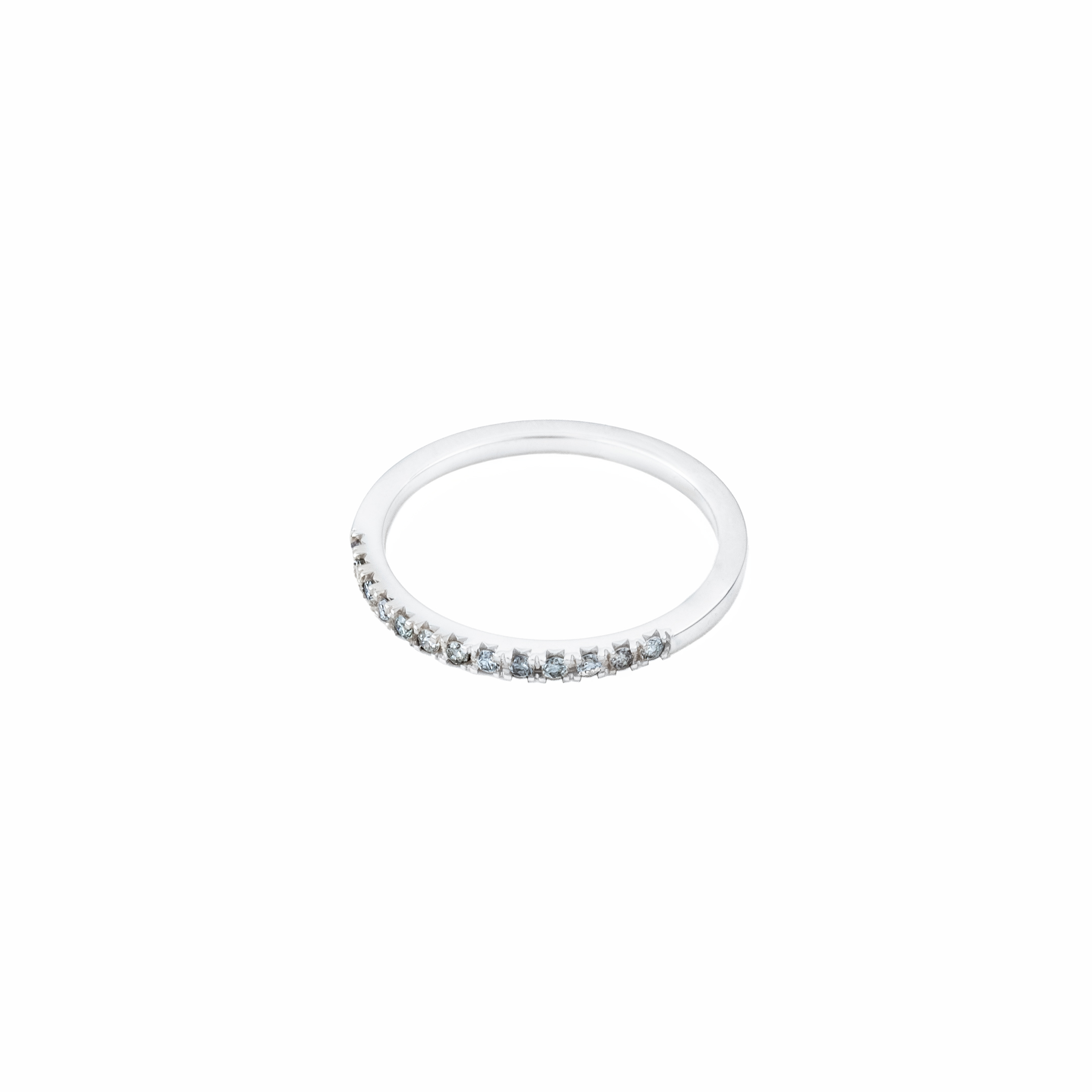 Churumbela Diamantes en Oro Blanco 14K. Oro Fino Joyería.