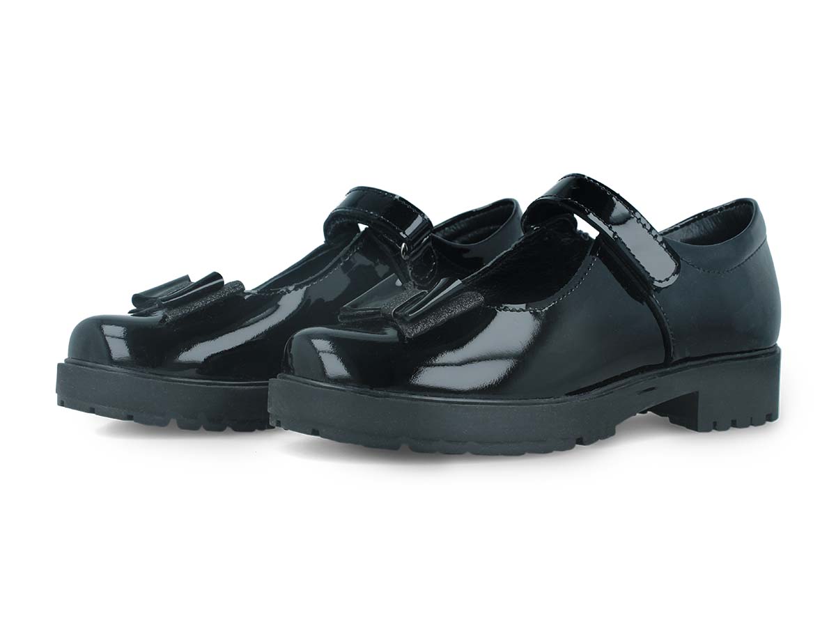 Zapatos Escolares Zapakids Charol Negro 93437 Niña .