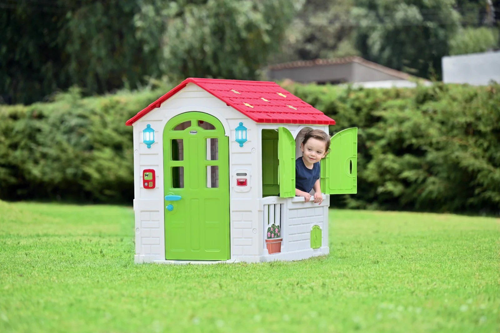 Juguete Casita Playhouse Prinsel 2 En 1 Unisex Luz Y Sonidos Verde