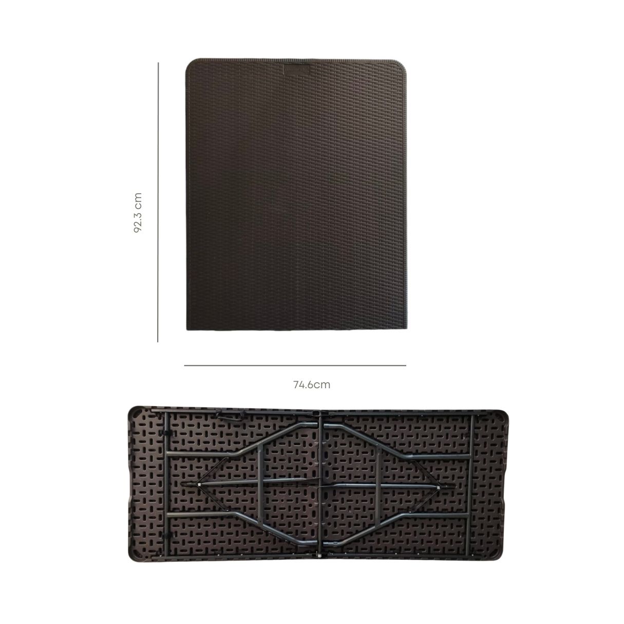 Tablón plegable rattan rectangular Shorbull 180cm resistente Reforzada Exterior Jardín