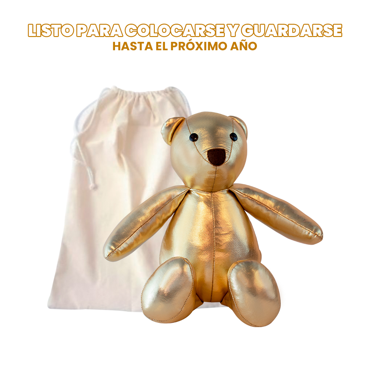 Decoración Navidad Set 2 Osos Peluche De Tela Tv Ofertas Fredo Adorno Navideño 40 Cm