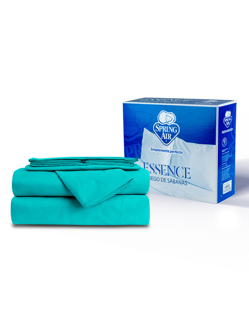 Juego de Sábanas Individual Spring Air Essence  Turquesa 100% Microfibra