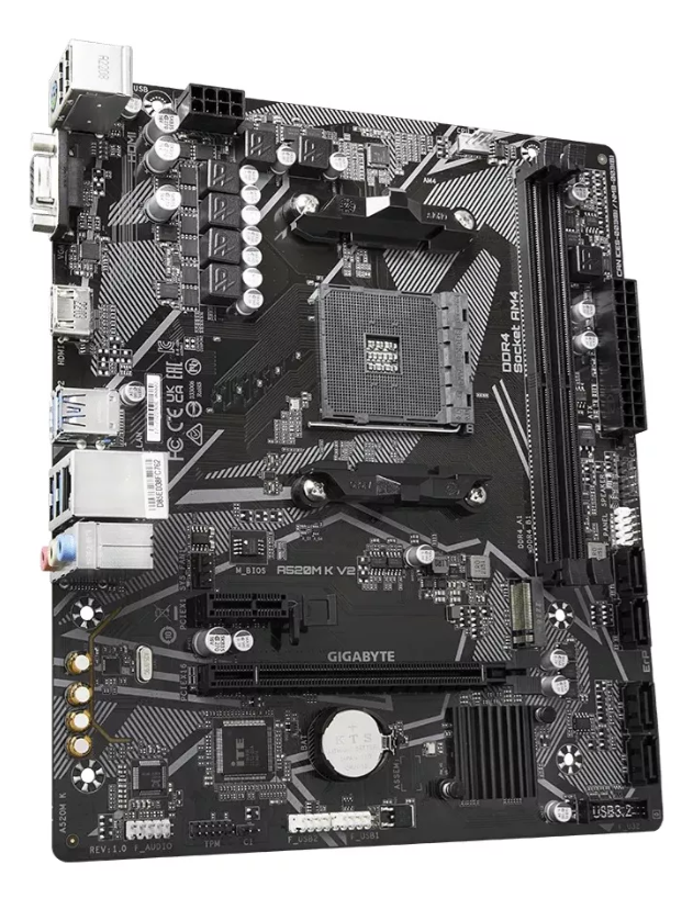 MotherBoard GIGABYTE A520M K V2 AM4 DDR4 64GB M-ATX HDMI A520M K V2