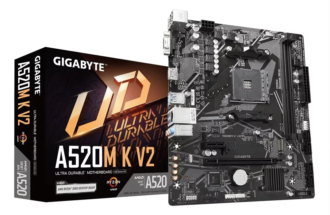 MotherBoard GIGABYTE A520M K V2 AM4 DDR4 64GB M-ATX HDMI A520M K V2